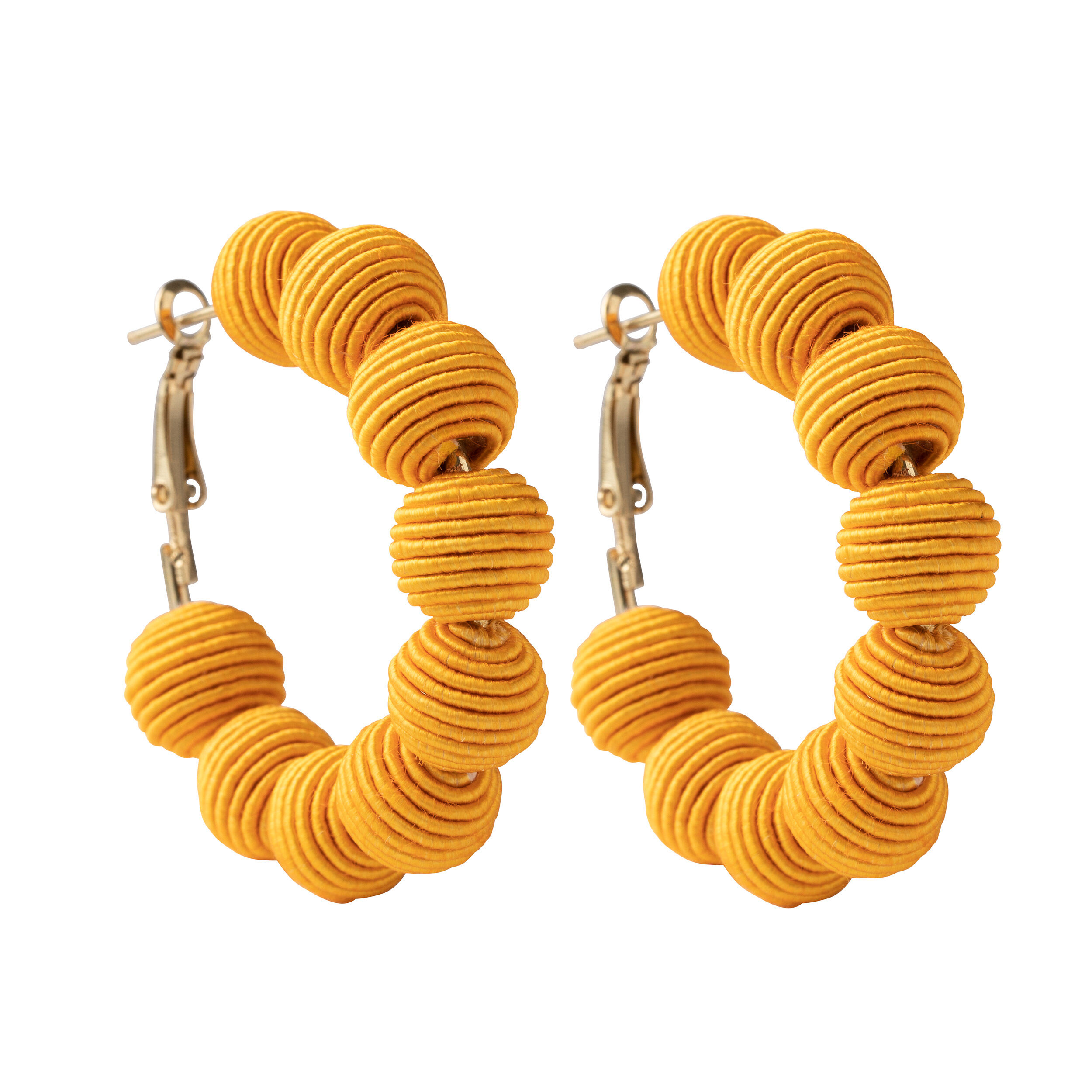 Ball hoop earrings outlet